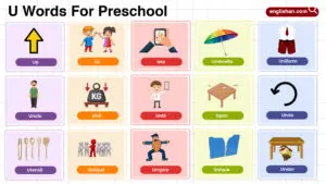List of Preschool Words That Start With Letter U
