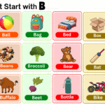 Things that start with B including animals, foods, toys, and objects