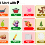 things that start with p list including animals, foods, and objects