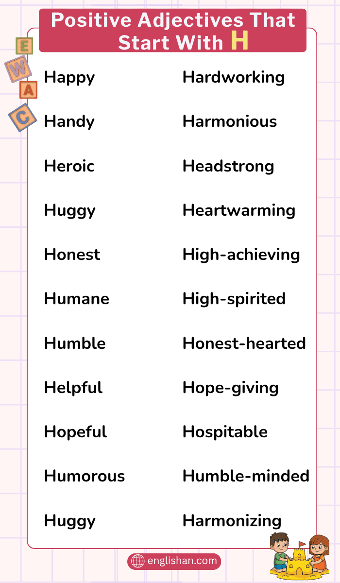 Positive Adjectives That Start With H