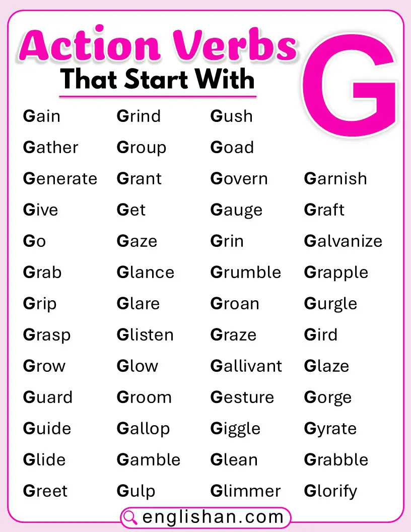 Action verb gallop with meaning and example sentence