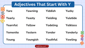 Adjectives That Start With Y