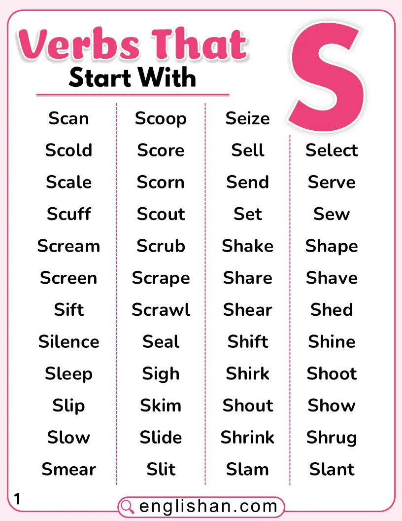 Common verbs that start with S in English