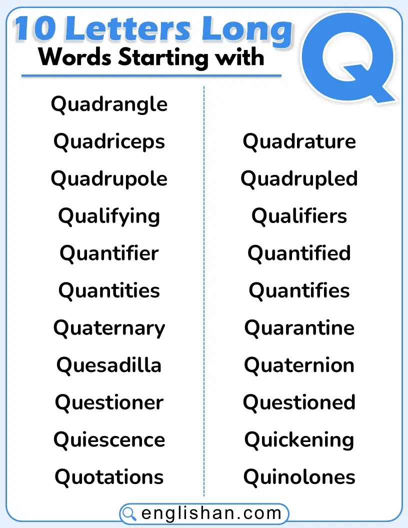 Ten-letter English words starting with Q for vocabulary building