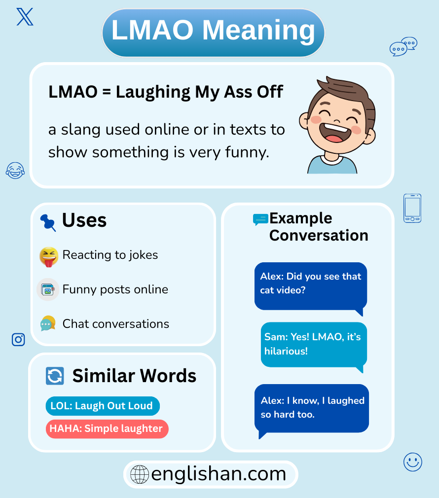 LMAO meaning in text messages and online chat