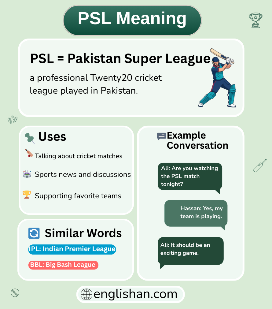 PSL meaning in sports and online discussions