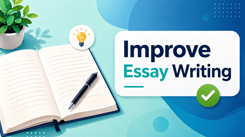 Essay draft with revision notes for simple tips to improve your essay writing skills