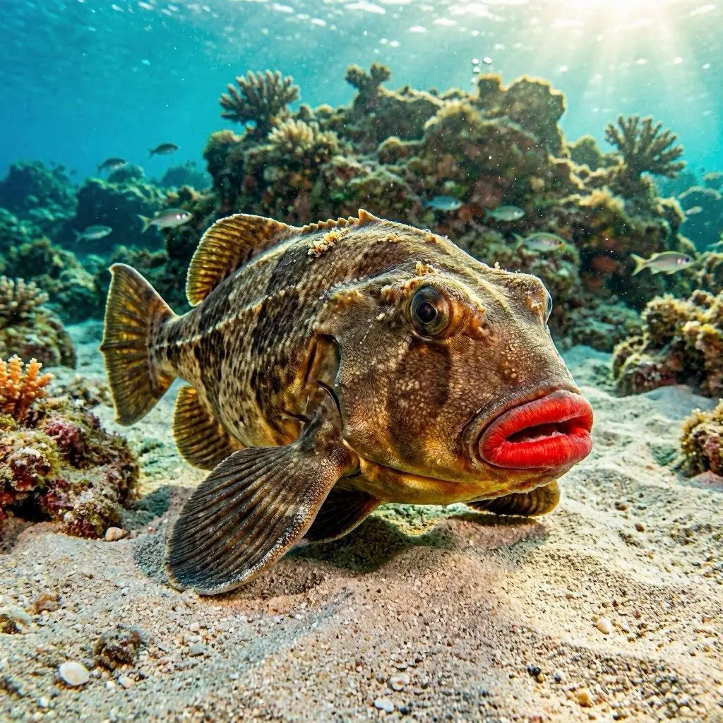 Red-Lipped Batfish