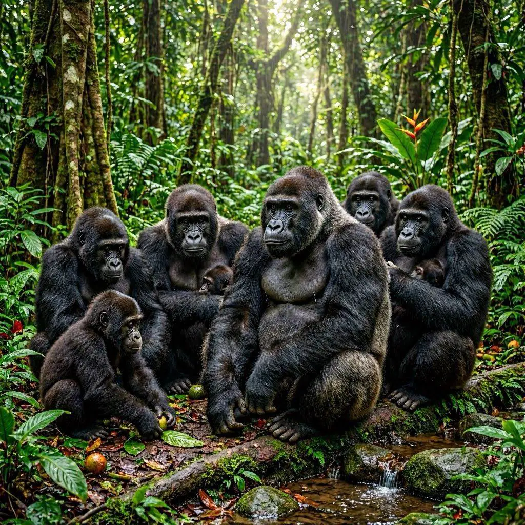 Troop of Gorillas