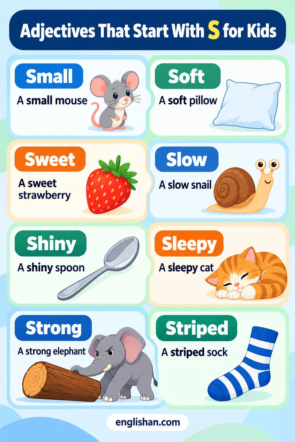 Adjectives That Start With S For Kids
