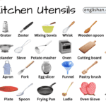 Kitchen Utensils Names List in English