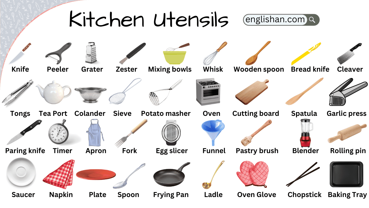 English Vocabulary to Use In The Kitchen