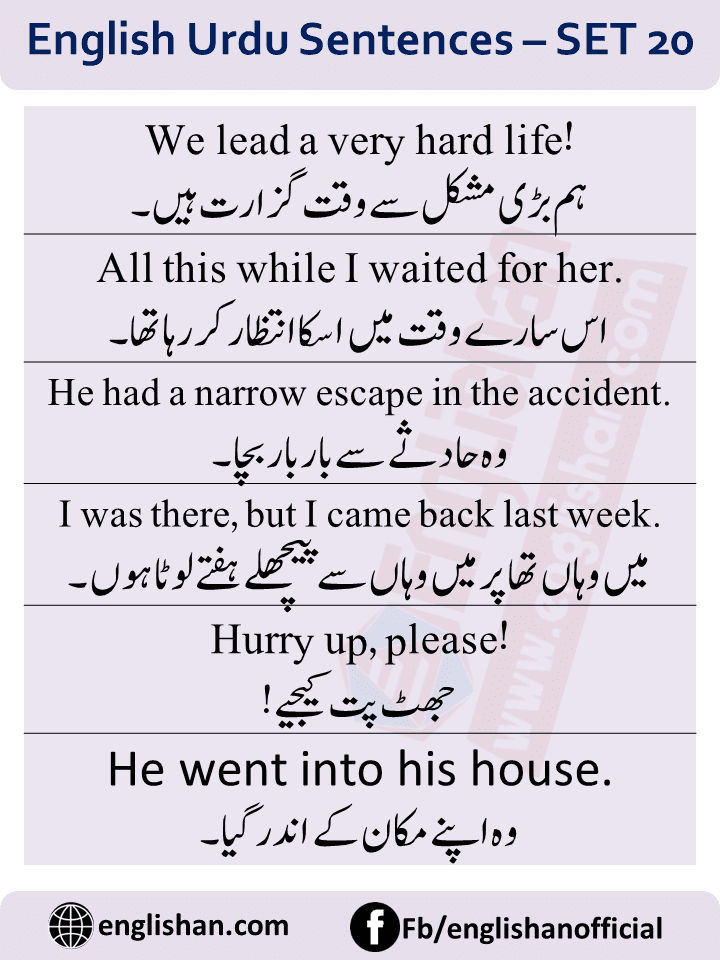 Translate Urdu sentences into English with PDF File