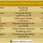 Spoken English to Urdu Sentences for English Learner