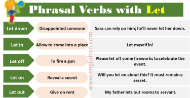 Phrasal Verbs with Let