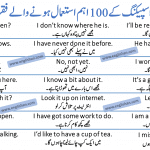 100 Sentences with Urdu Meanings