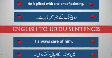 English to Urdu Sentences