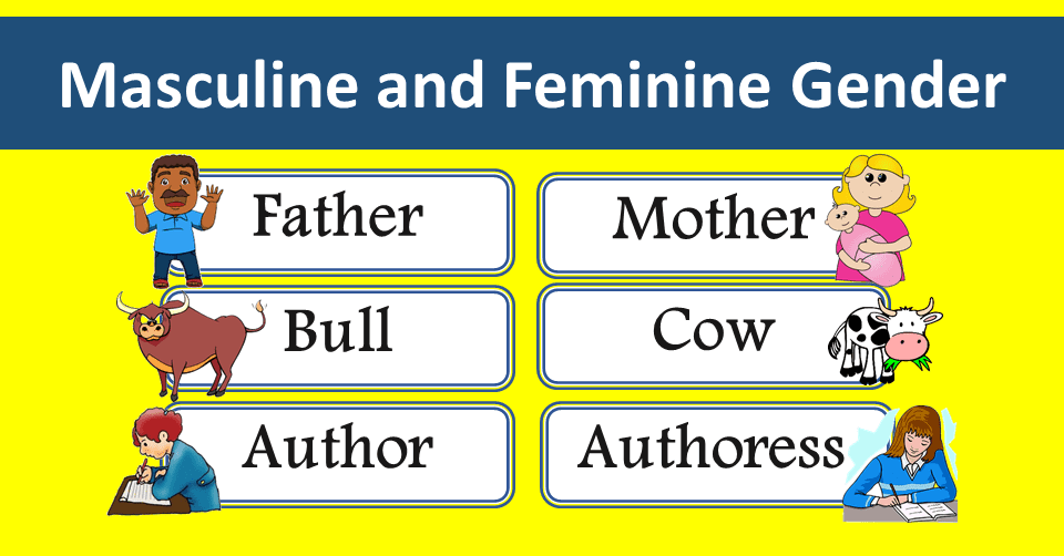 Masculine and Feminine Gender 1000 Examples and List