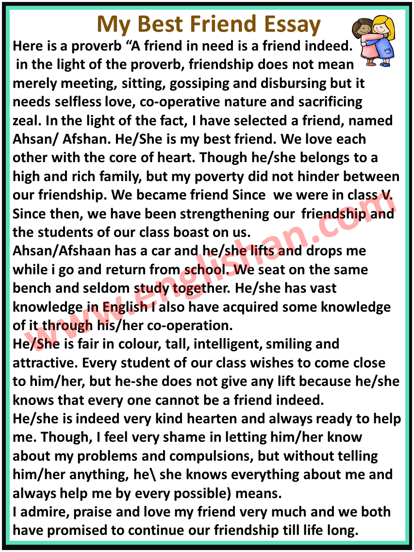 friendship essay in english