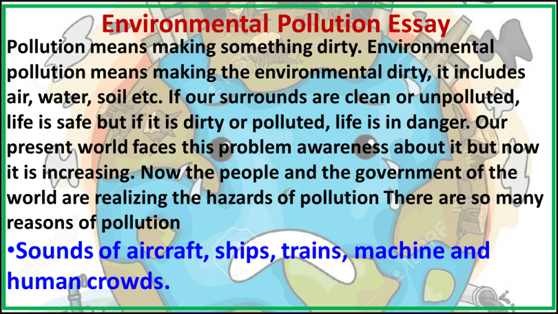 pollution essay topics for college students