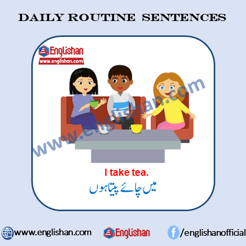 Daily Routine Sentences in Urdu