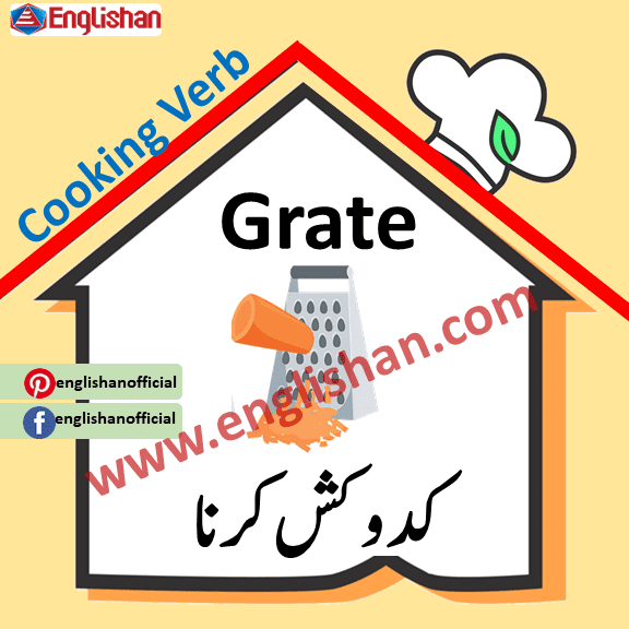 cooking verbs flashcards in Urdu to English