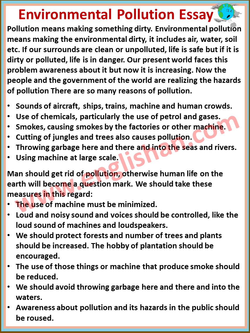 pollution essay in english pdf 200 words