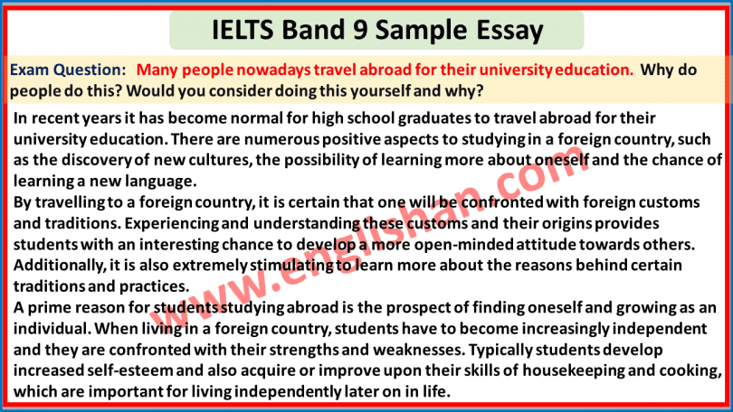 IELTS Band 9 Sample Essay
