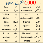 List of Daily Used English Words with Urdu Meanings PDF