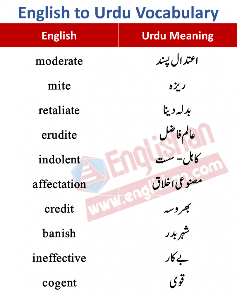 Extensive Word Meaning In Urdu