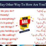 Say Other Way To How Are You?