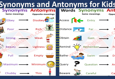 50 Words With Synonyms And Antonyms - Englishan