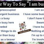 50 way to say i am busy