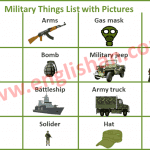 Military Things List with Pictures