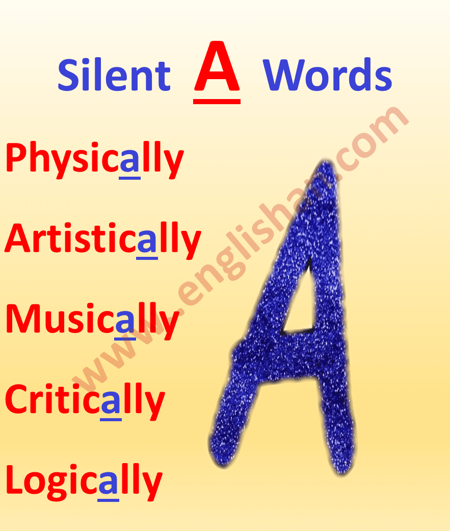 List of Words of Silent Letters A-Z in English