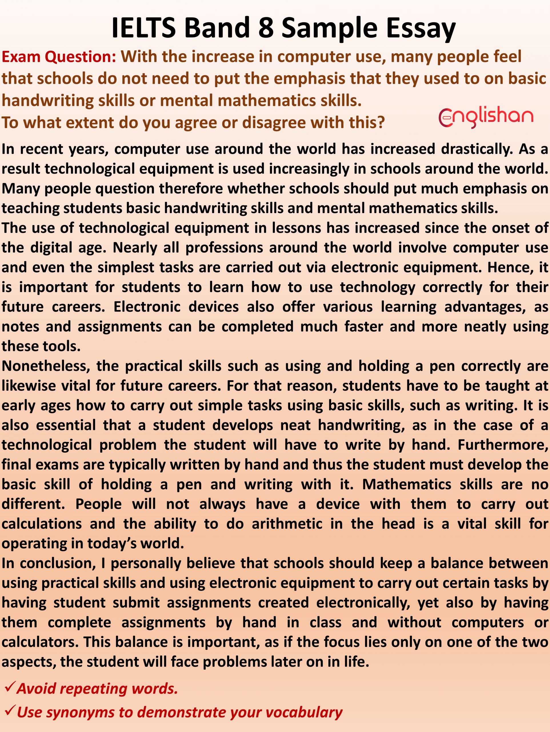 50 IELTS Essay Samples For 8 Bands With PDF Englishan