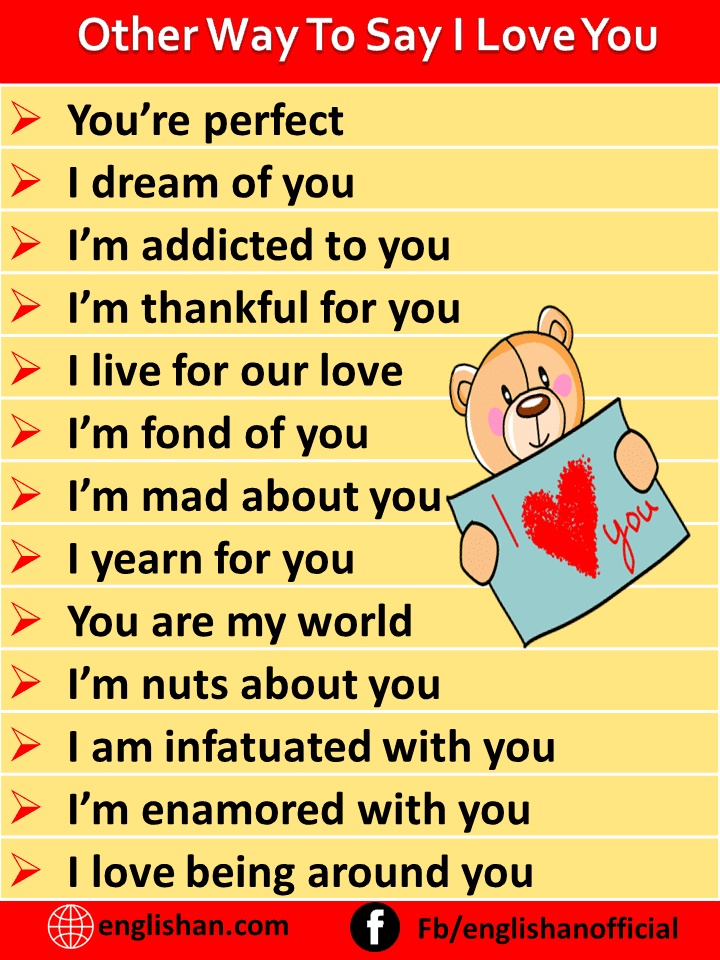 100 Way To Say I Love You Synonyms And Related Words