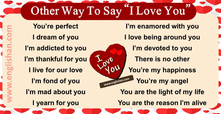 100+ Ways to say I Love You in English • Englishan