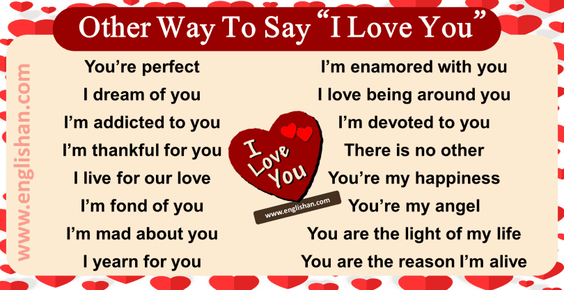 different ways to say i love you