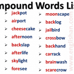 500 Compound Words List