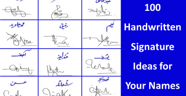 100 Handwritten Signature Ideas for Your Names