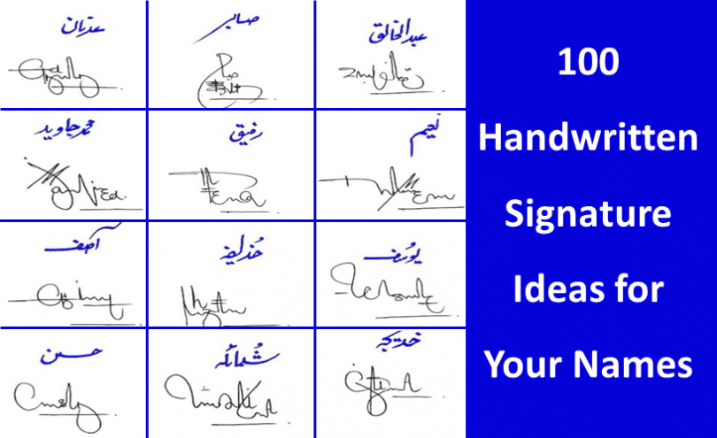 100 Handwritten Signature Ideas for Your Names