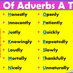 Adverbs List from A to Z
