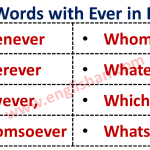 WH - Words with Ever in English