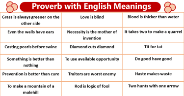 50 Proverbs in English with Meaning and Sentences