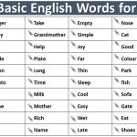 100 Basic English Words for Kids