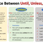 Difference Between Till, Until and Unless in English