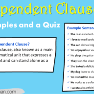 Dependent Clauses: Examples and a Quiz