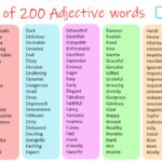 Adjectives Examples List