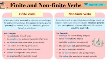 Finite and Nonfinite Verbs with Examples